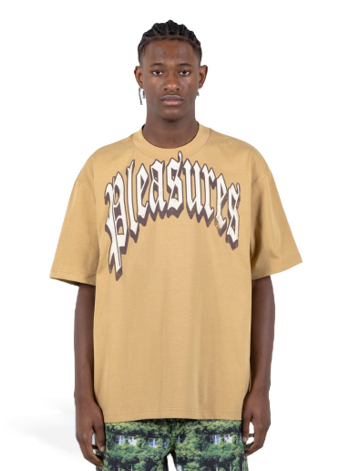 Tričko Pleasures Twitch Heavyweight Tee Khaki Béžová | P23SP028-KHAKI