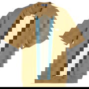 Fred Perry Textured Stripe Knitted Zip Polo Shirt, Large