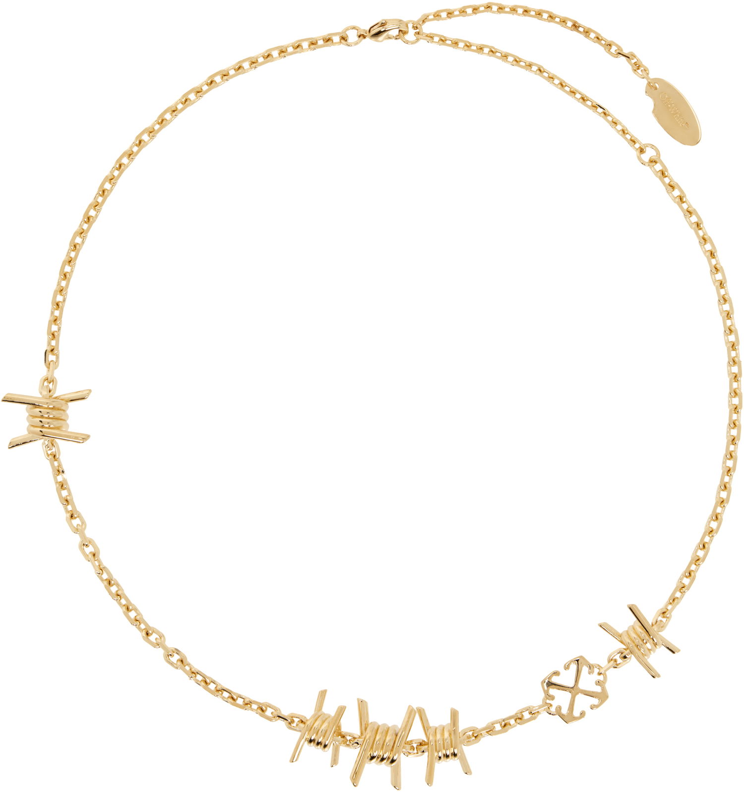 Náhrdelník Off-White Off-White Barbed Wire Chain Necklace Metalická | OWOB13RS25MET0017600, 0