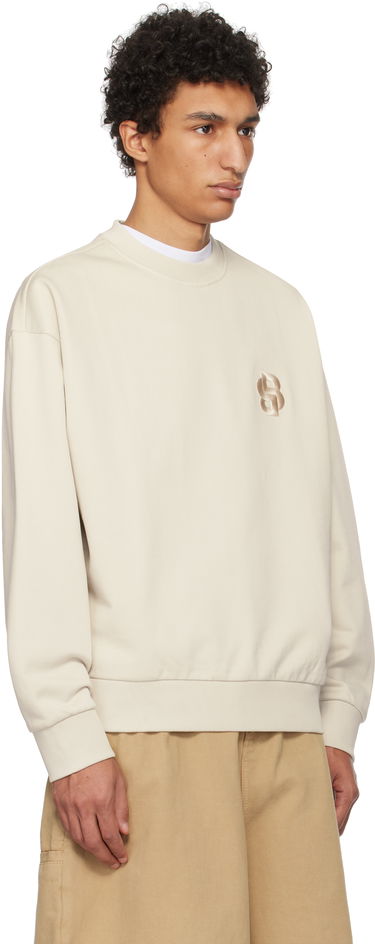 Sveter BOSS Mercerized Cotton Sweatshirt Čierna | 50533075, 4