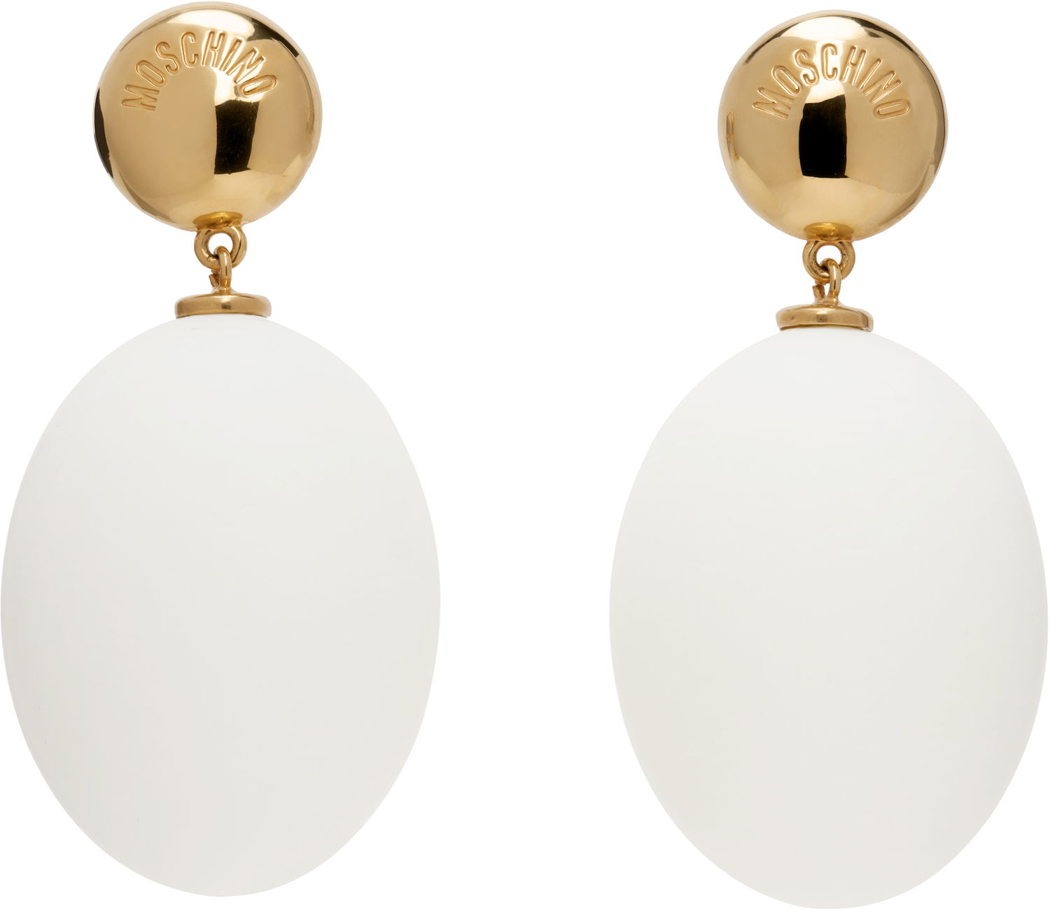 Náušnice Moschino Moschino Eggs Pendant Earrings Biela | 25171A910684341006, 0