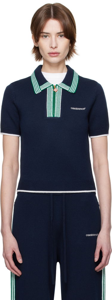 Sveter Casablanca Casablanca Knit Tennis Polo Navy | WPS25-KW-856-02, 0