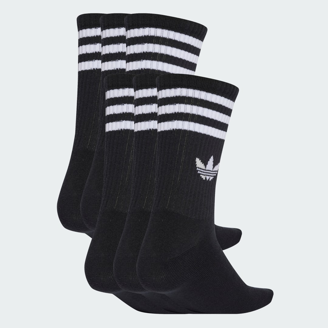 Ponožky adidas Performance 3-Stripes Crew Socks - 6 Pairs Čierna | JV7411, 0