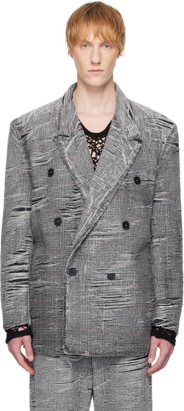 Kabáty Diesel Diesel D-Pekka-Fsg Distressed Denim Blazer Šedá | A18157-0CMBR-E7240, 0