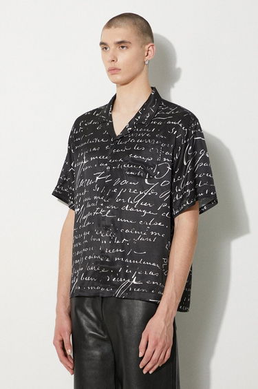 Košeľa Stampd STAMPD Letter Camp Collar Buttondown Shirt Čierna | SLA.M3427BD.BLL, 3