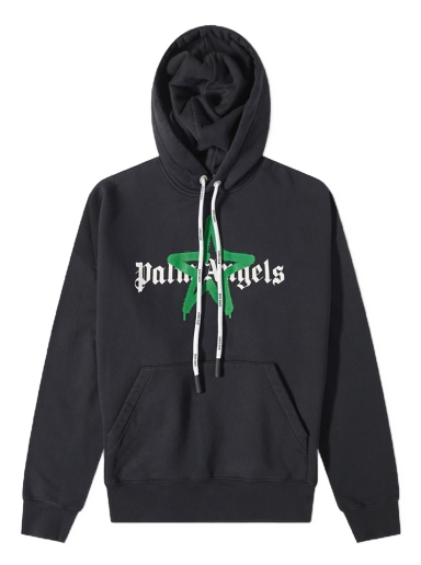 Mikina Palm Angels Star Sprayed Logo Popover Hoody Čierna | PMBB058C99FLE0071055