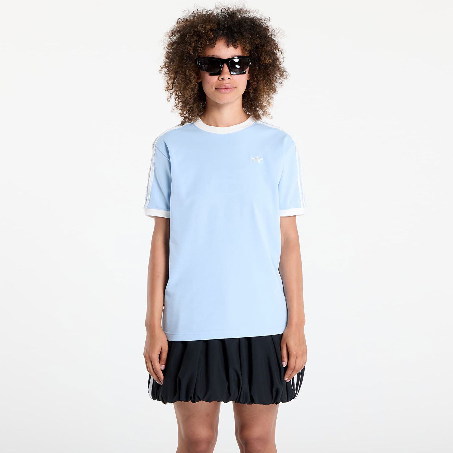 Tričko adidas Originals adidas Originals Ruffle 3-Stripes T-Shirt Modrá | KC8820, 0