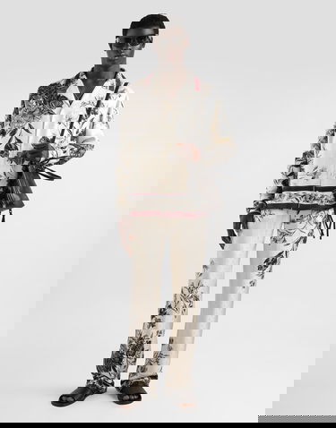 Košeľa Dolce & Gabbana Flower Bouquet-print Twill Shirt Rôznofarebný | G5IF1THI10OHK5ST, 1