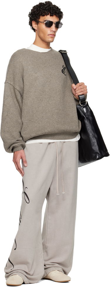 Tepláky Fear of God ESSENTIALS Holiday Script Logo Wide-Leg Heavy Fleece Lounge Sweatpants Béžová | 130HO258381F, 3