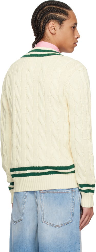 Sveter Polo by Ralph Lauren Polo Ralph Lauren 'The Iconic Cricket' Cable Knit Sweater Béžová | 710961153001, 2