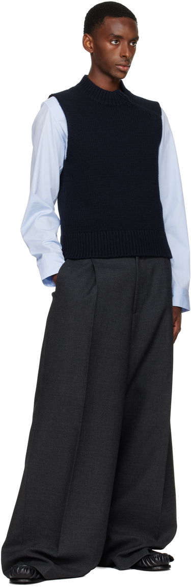 Vesta Dries Van Noten Dries Van Noten Merino Wool Turtleneck Vest Navy | 252-021245-2710, 3