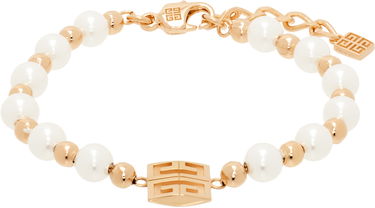 Náramok Givenchy Pearl & Gold-Tone 4G Logo Bracelet Metalická | BF20HNF03U645, 0