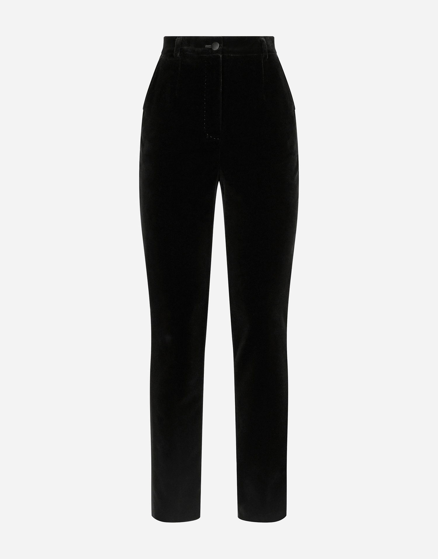 Nohavice Dolce & Gabbana Velvet Tuxedo Pants Čierna | FTC71TFUVG7N0000, 0