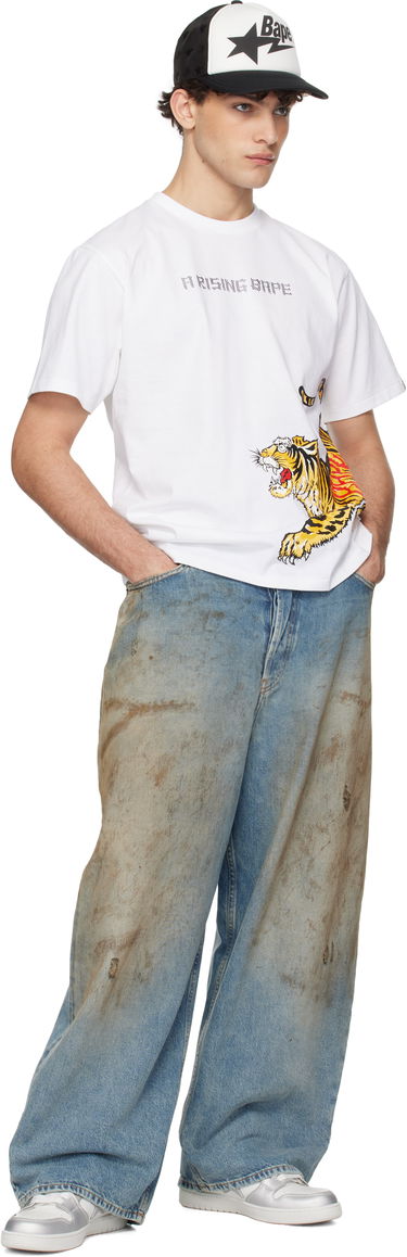 Tričko BAPE A Bathing Ape Tiger Graphic T-Shirt Biela | 001TEK701008L, 3