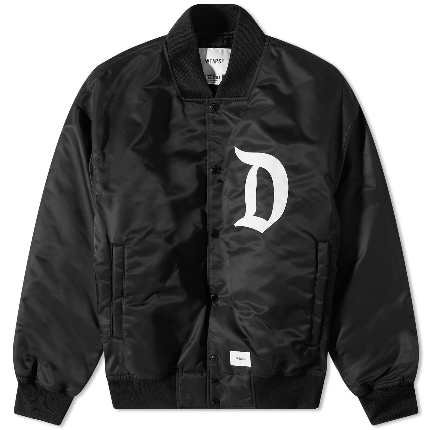 Bunda WTAPS Team Varsity Jacket Čierna | 231TQDT-JKM01-BK, 0