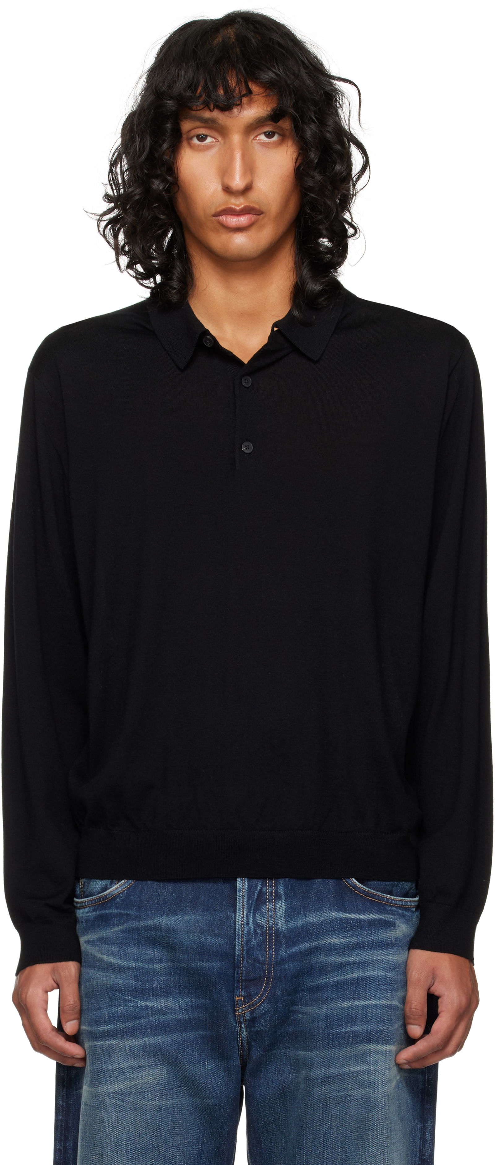 Cashmere Polo Long Sleeve