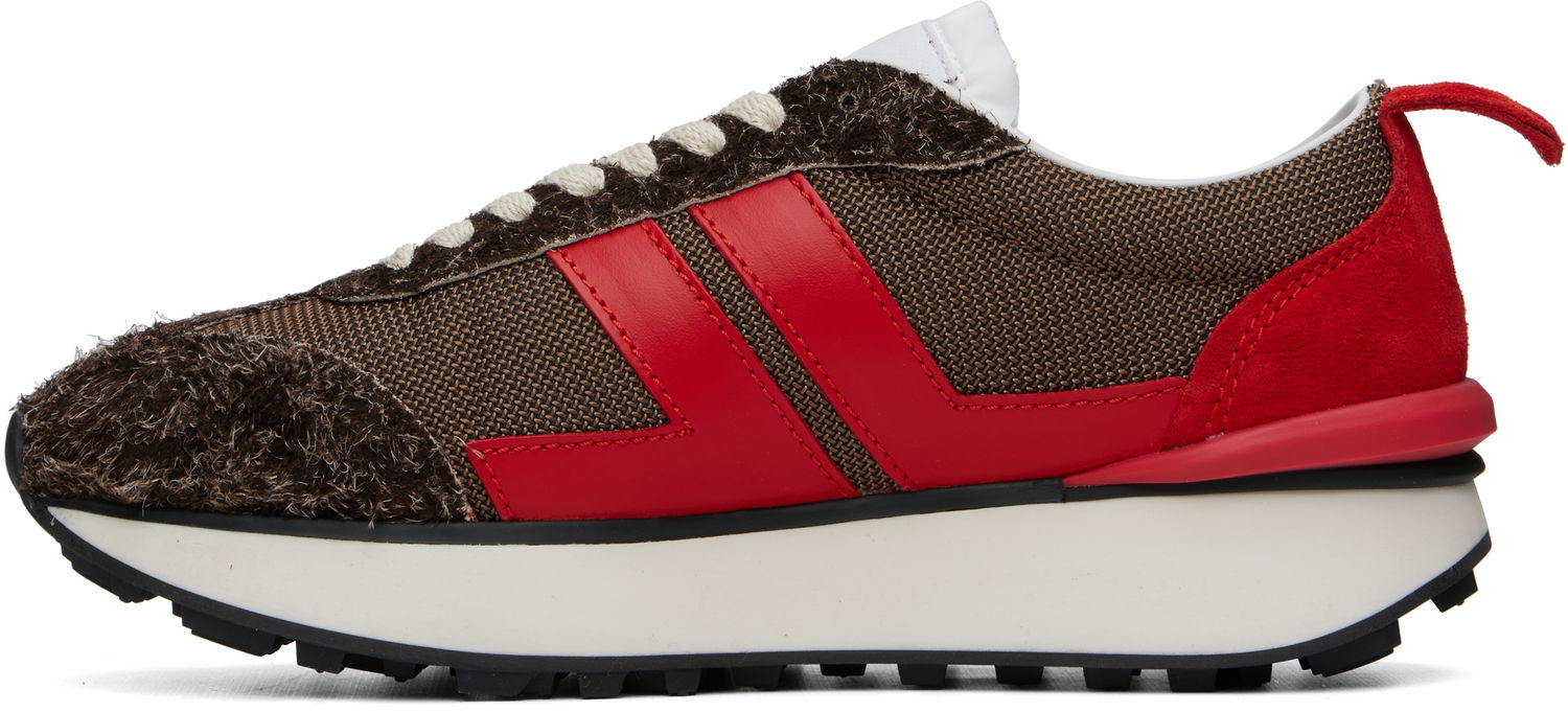 Tenisky a topánky LANVIN Brown & Red Bumpr Mesh Sneakers Hnedá | FU-SKBUMP-MESH-H25, 0