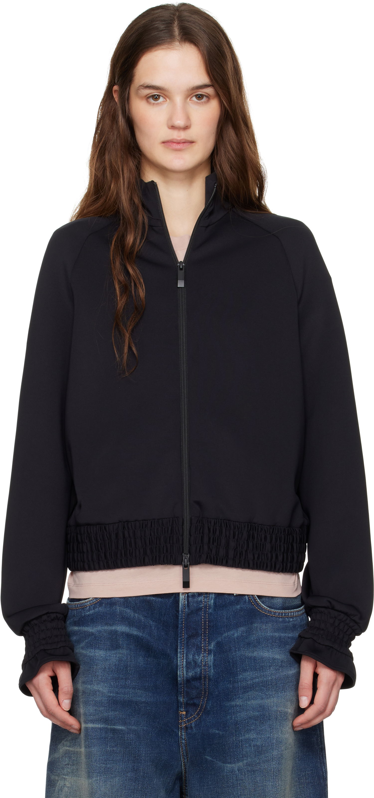Bomber bunda Moncler Moncler Neoprene Zip-Up Jacket Čierna | K10938G0000789ABK, 0