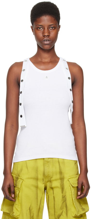 Tielko The Attico Attico Studded Tank Top Biela | 241WCT229 J038, 0