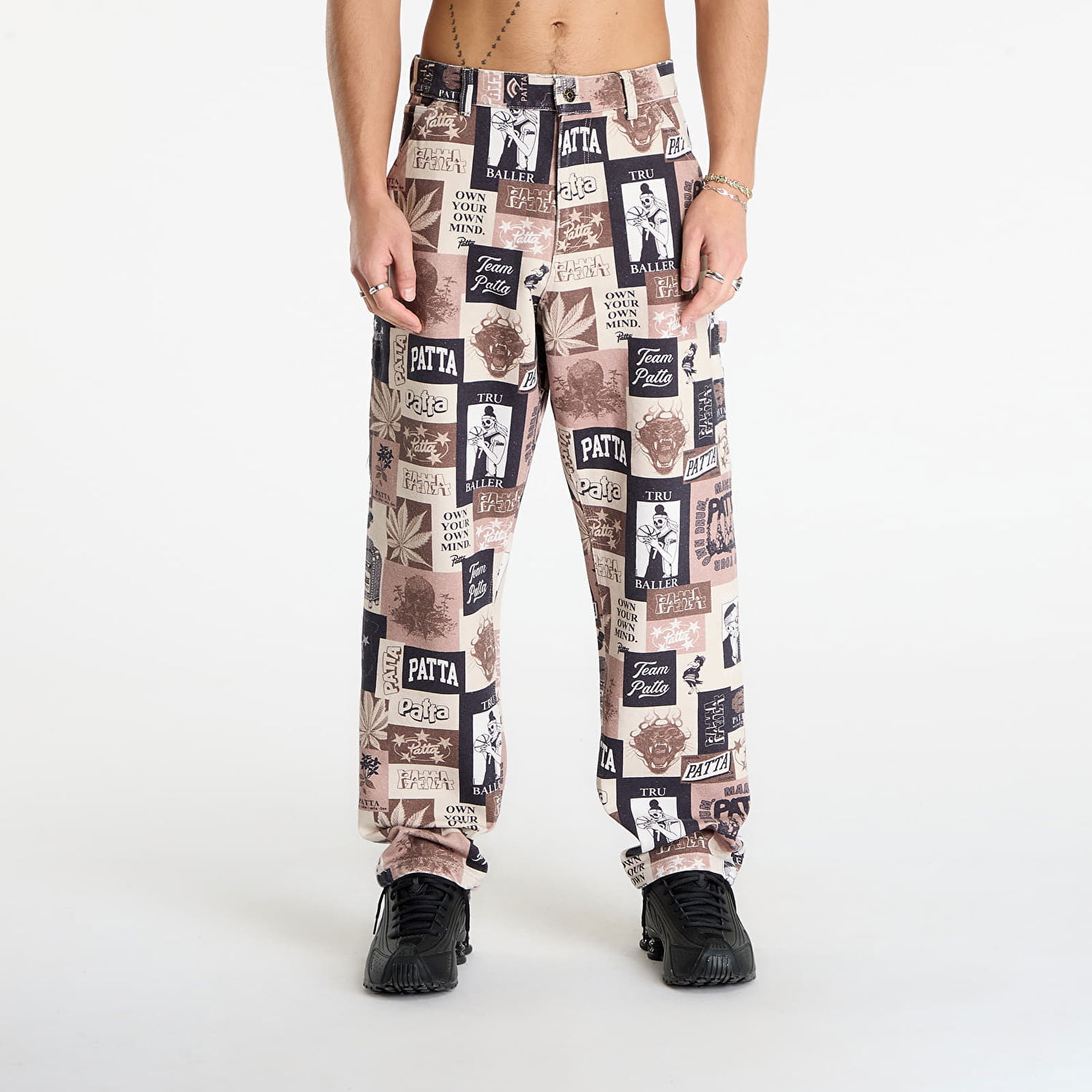 Nohavice Patta Patta Collage Canvas Pants 30 Rôznofarebný | POC-AW25-4000-386-0008-084, 0