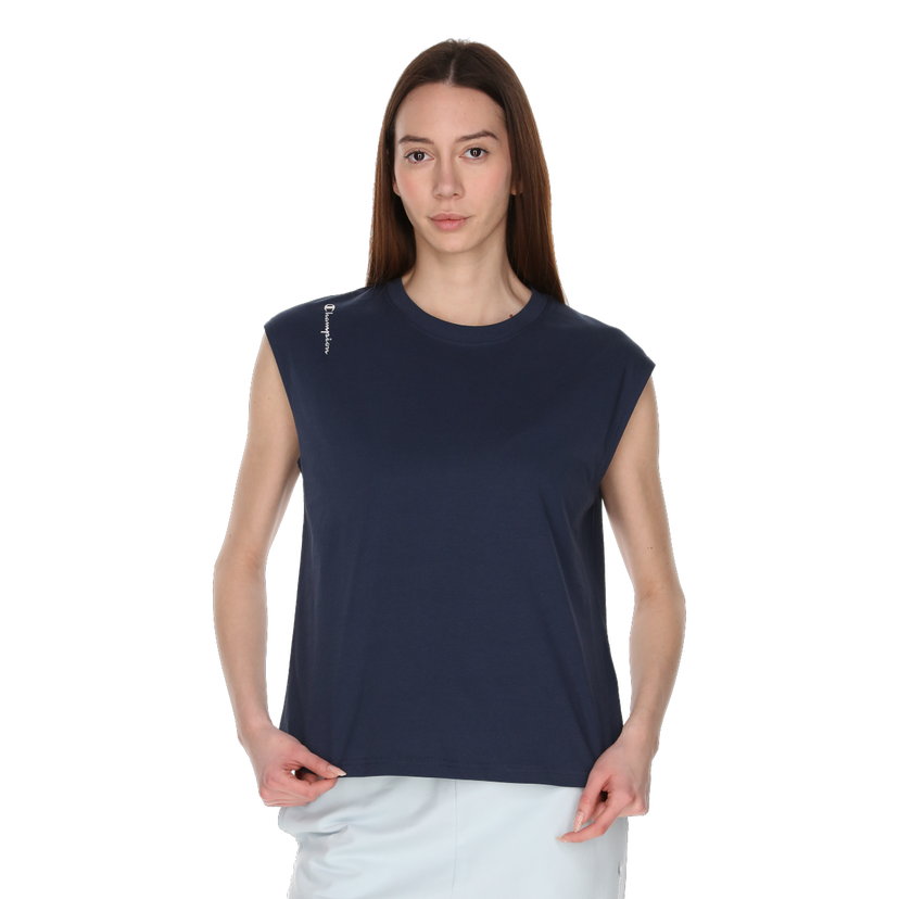 Tričko Champion Crewneck Sleeveless T-Shirt Navy | 118201-BS505