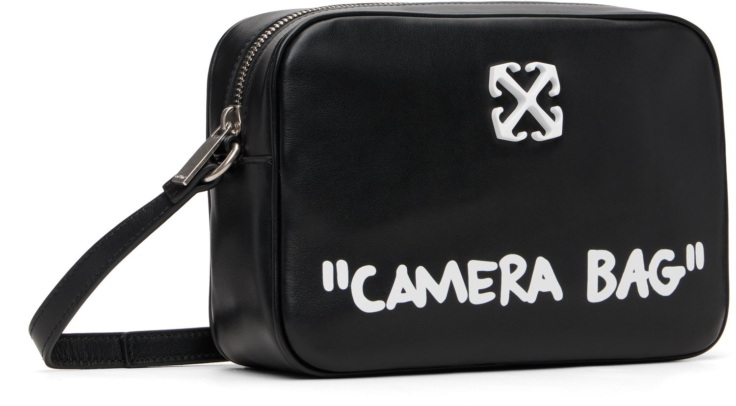 Taška cez rameno Off-White Jitney 'Camera Bag' Quote Leather Crossbody Bag Čierna | OWNN18CC99LEA0011001, 1