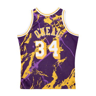 Dres Mitchell & Ness NBA Los Angeles Lakers Shaquille O'Neal Team Marble Swingman Jersey Fialová | TFSM1278-LAL96SONPTPR, 1