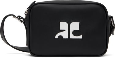 Taška cez rameno Courrèges Courrèges Reedition Leather Camera Bag Čierna | PERGSA061CR0065, 0