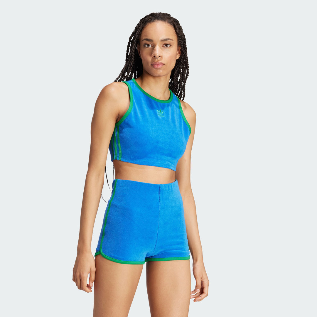 Tielko adidas Originals Cropped Tank Top Modrá | JH0620, 1