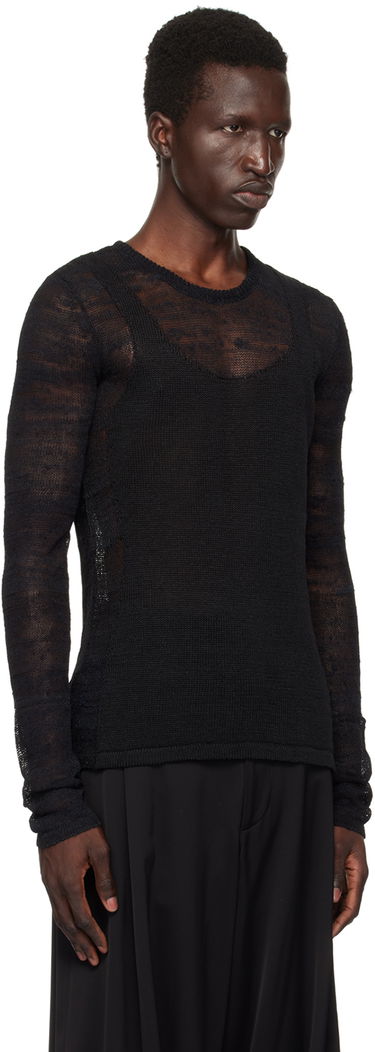 Sveter Ann Demeulemeester Ann Demeulemeester Marten Ghost Knit Sweater Čierna | 2401-M-KN13-KN039-099, 1