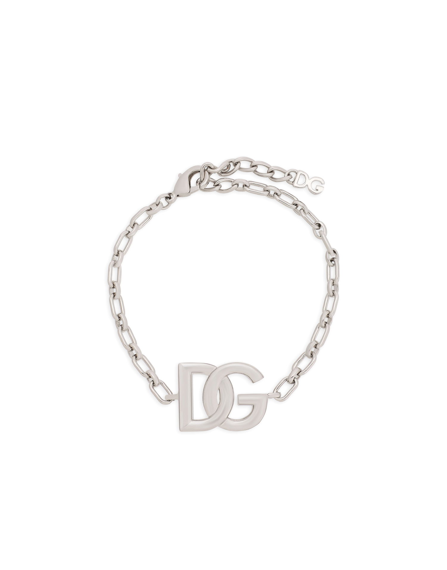 Náramok Dolce & Gabbana Silver Metal DG Logo Chain Bracelet Metalická | WBN5W2W111187655, 0
