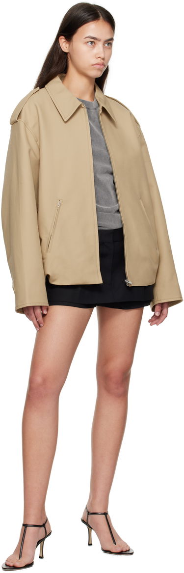 Bunda Acne Studios Acne Studios Cotton Satin Jacket Béžová | A90655-, 3