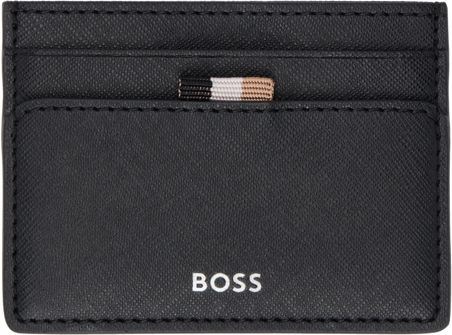 Peňaženka BOSS Leather Card Holder Čierna | 50536751, 0