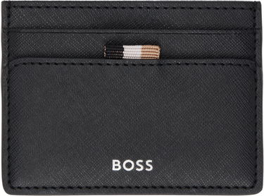 Peňaženka BOSS Leather Card Holder Čierna | 50536751, 0