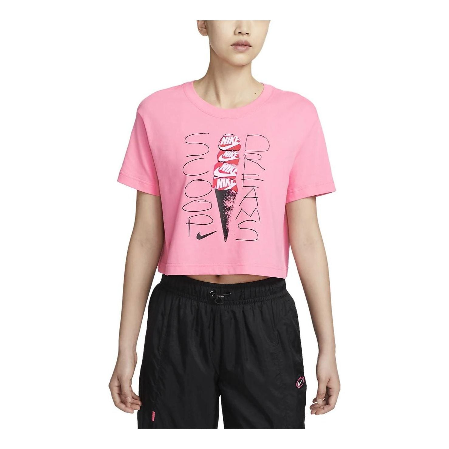 Crop Top Nike Short Sleeve Crop Top Ružová | FB8110-611, 0