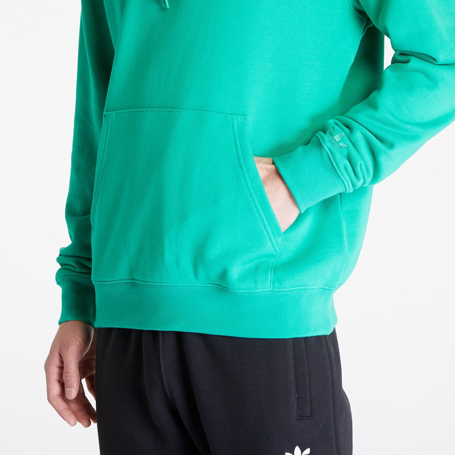 Mikina adidas Originals Trefoil Hoodie Tyrkysová | IM9685, 1
