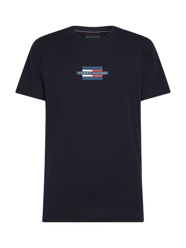 Tričko Tommy Hilfiger Tommy Hilfiger Flag Box T-Shirt Navy | MW0MW38636DW5, 4