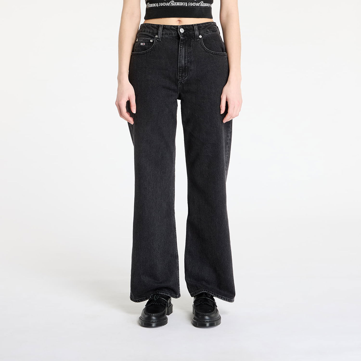 Džínsy Tommy Hilfiger Tommy Jeans Mia Mid Rise Relaxed Straight Jeans W27/L30 Čierna | DW0DW20455 1BY, 0