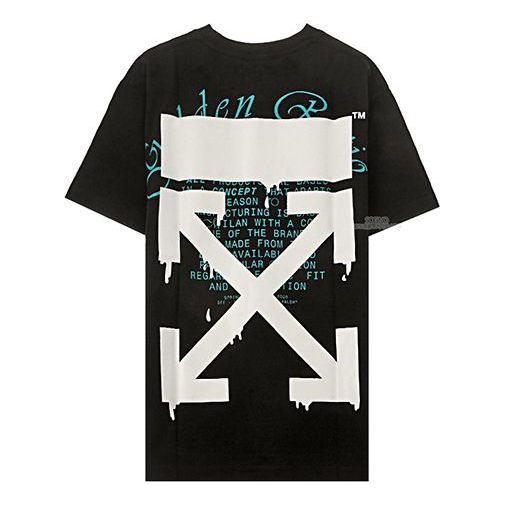Tričko Off-White Off-White Dripping Arrows Loose Fit T-Shirt Čierna | OMAA038R201850051001, 0