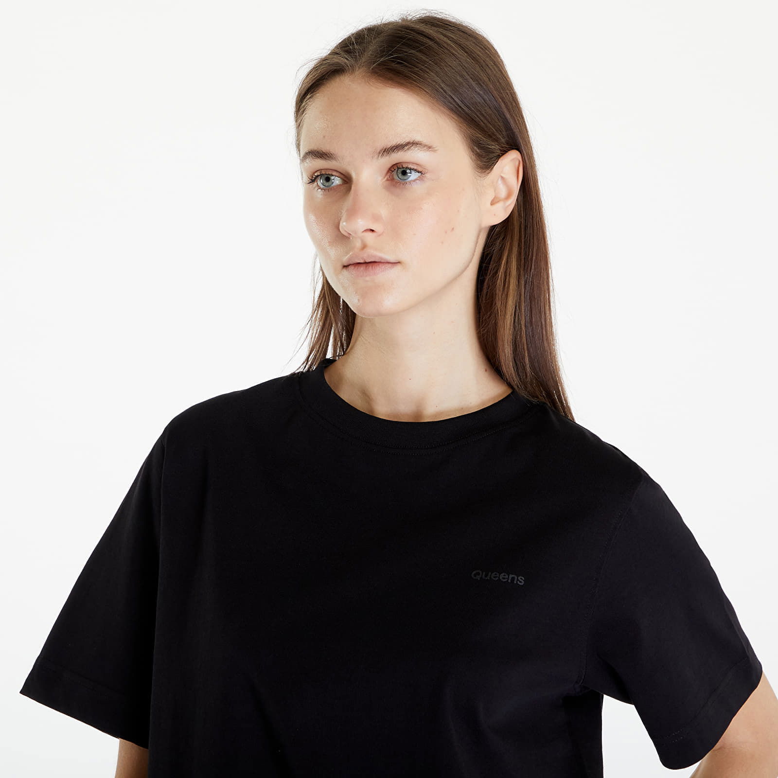 Essential T-Shirt With Tonal Print Black