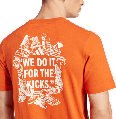 Tričko adidas Performance Football Kicks Graphic Tee Oranžová | JD8212, 4