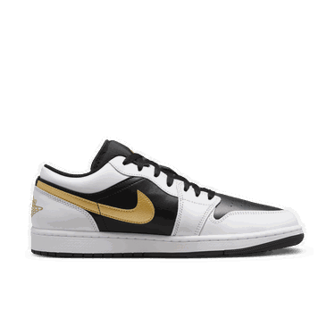 Tenisky a topánky Jordan Jordan 1 Low White Black Metallic Gold Swoosh Biela | 553558-172, 3