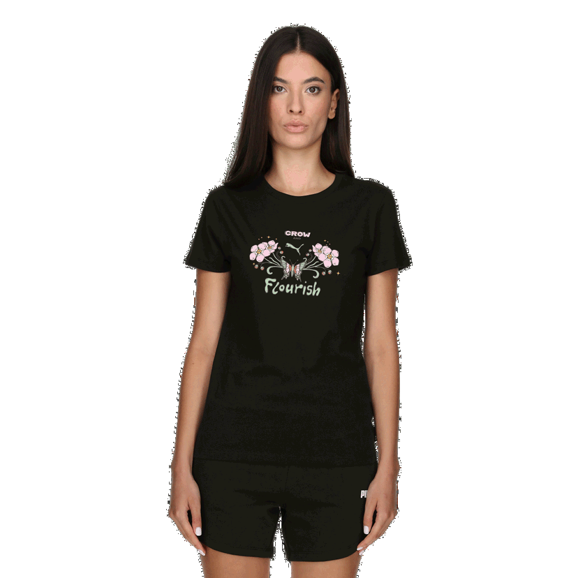 Tričko Puma GRAPHICS GROW & FLOURISH Graphic T-Shirt Čierna | 625407-01