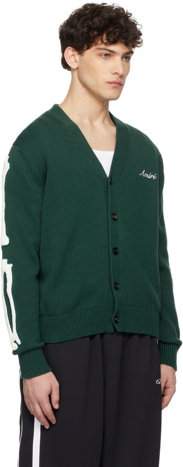 Sveter AMIRI Amiri Bones Cardigan Zelené | AMKNCD1042, 1