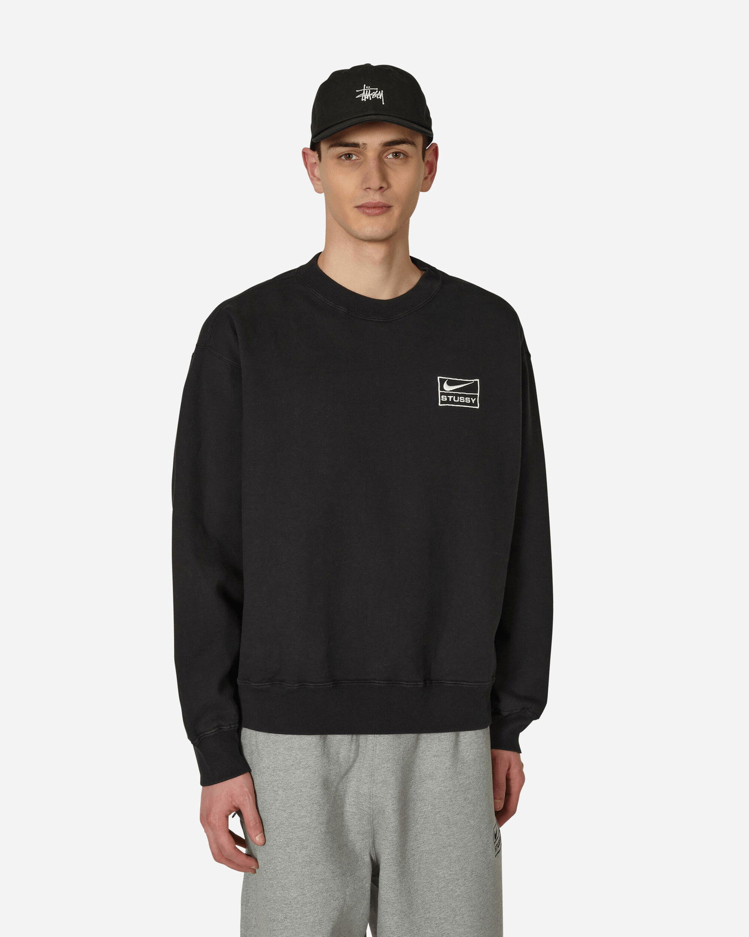 Mikina Nike Stüssy x Stone Wash Crewneck Sweatshirt Čierna | DO5310-010, 0