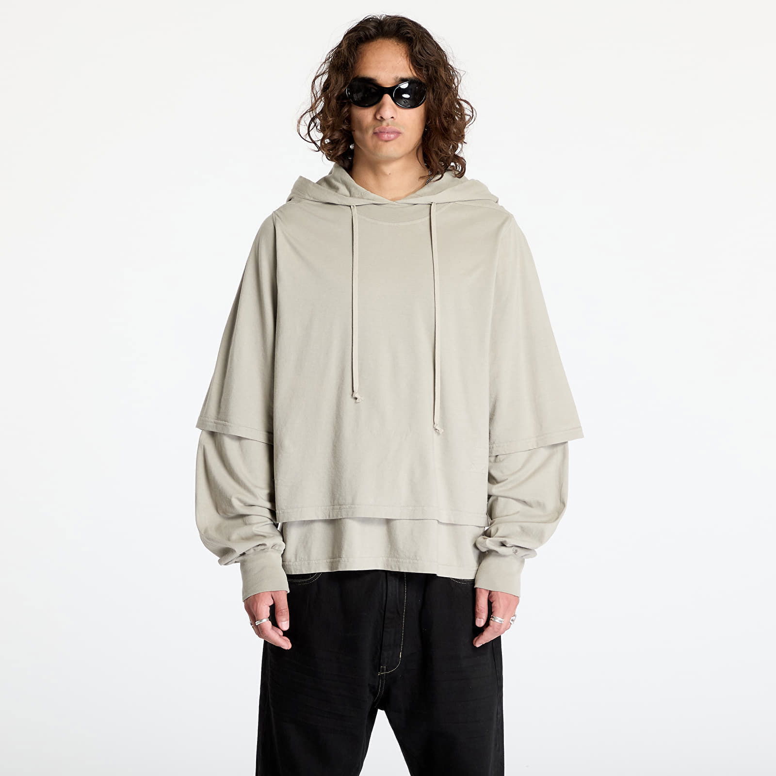 DRKSHDW Knit T-Shirt - Hustler Hoodie Pearl