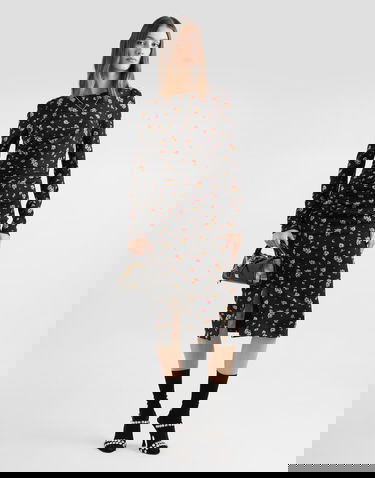 Šaty Dolce & Gabbana Small Floral-print Charmeuse Dress Rôznofarebný | F60G7TFSA8FHN5XT, 1