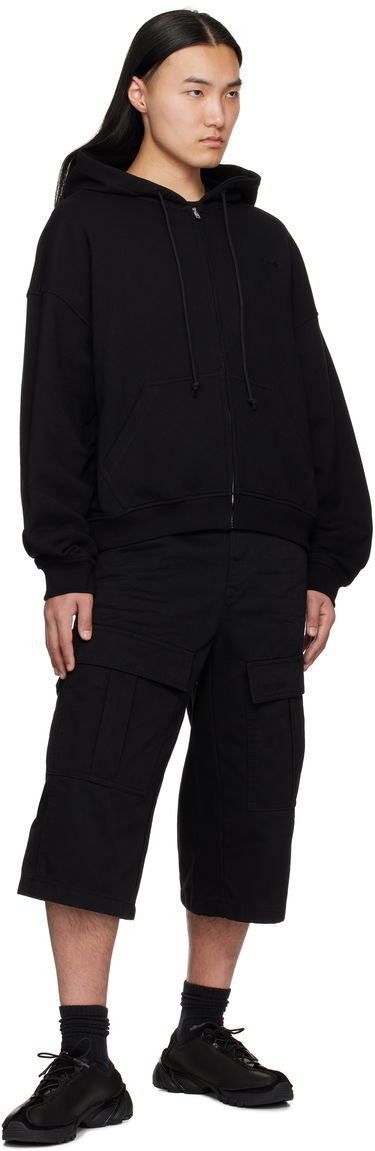Mikina We11done We11done Twin All Around Zip-Up Hoodie Čierna | WD-TJ0-25-833-U-BK, 4