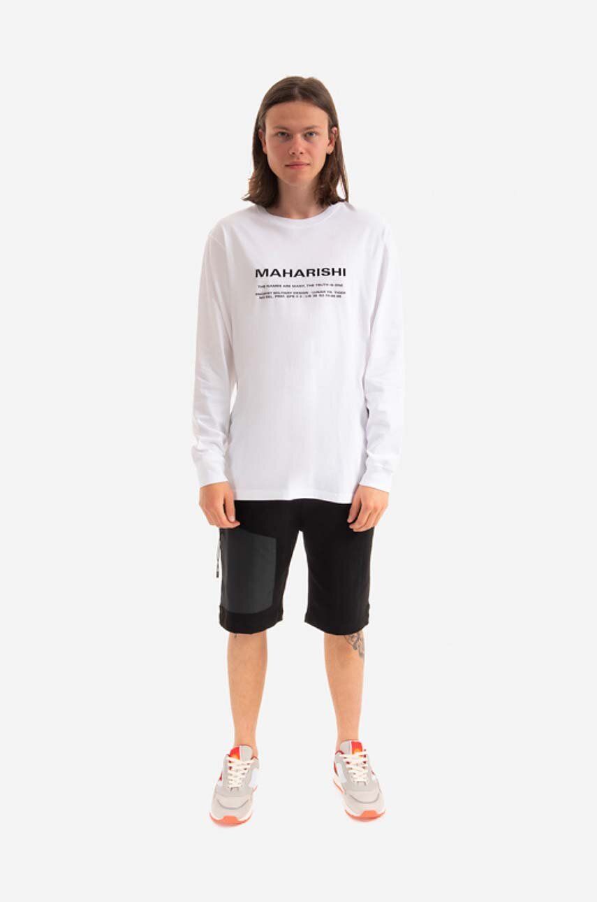 Tričko Maharishi Miltype Embroidered L/S T-Shirt Biela | 9754.WHITE, 1