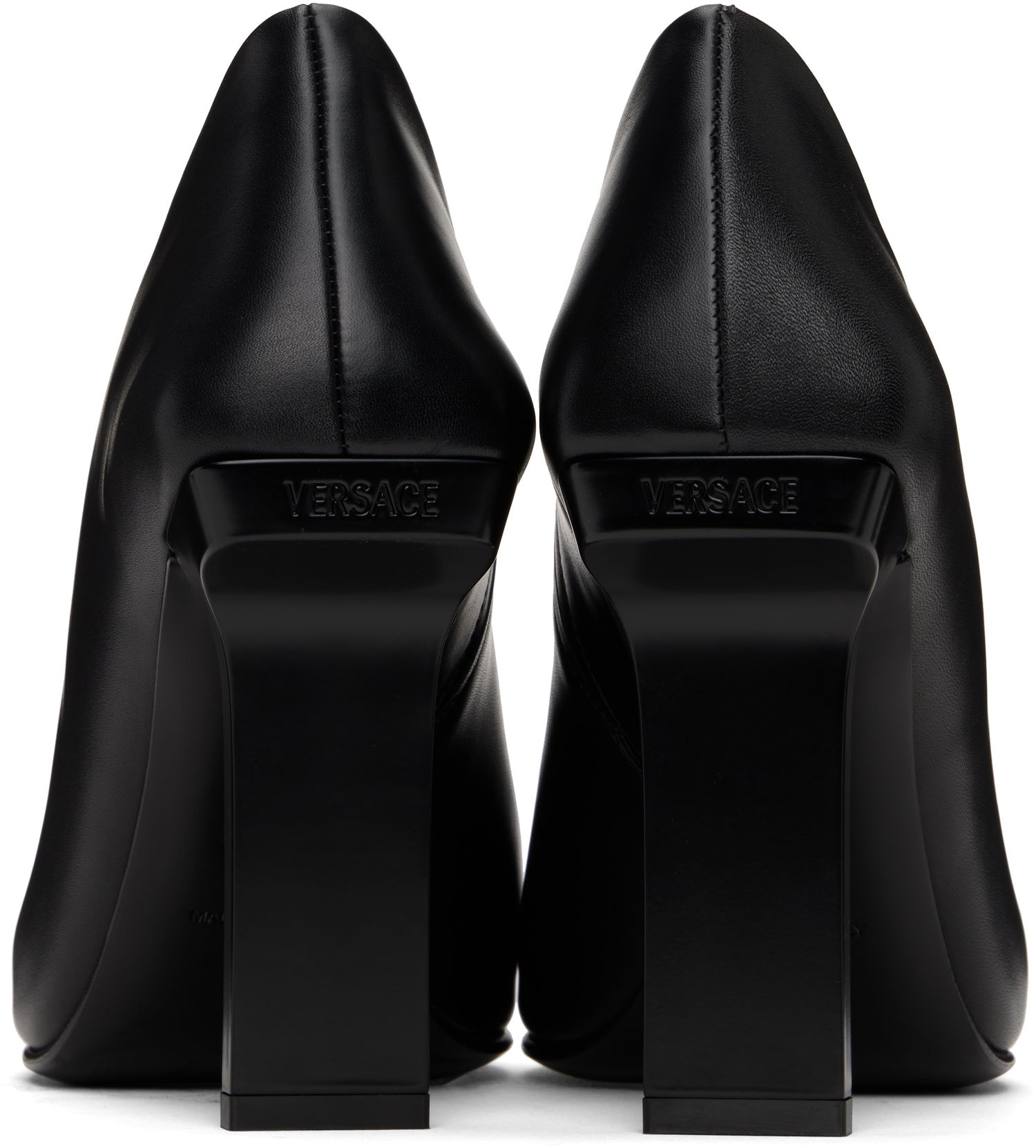 Tenisky a topánky Versace Black Leather Pointed Toe Ankle Boots Čierna | 1017822_DVT2P, 1